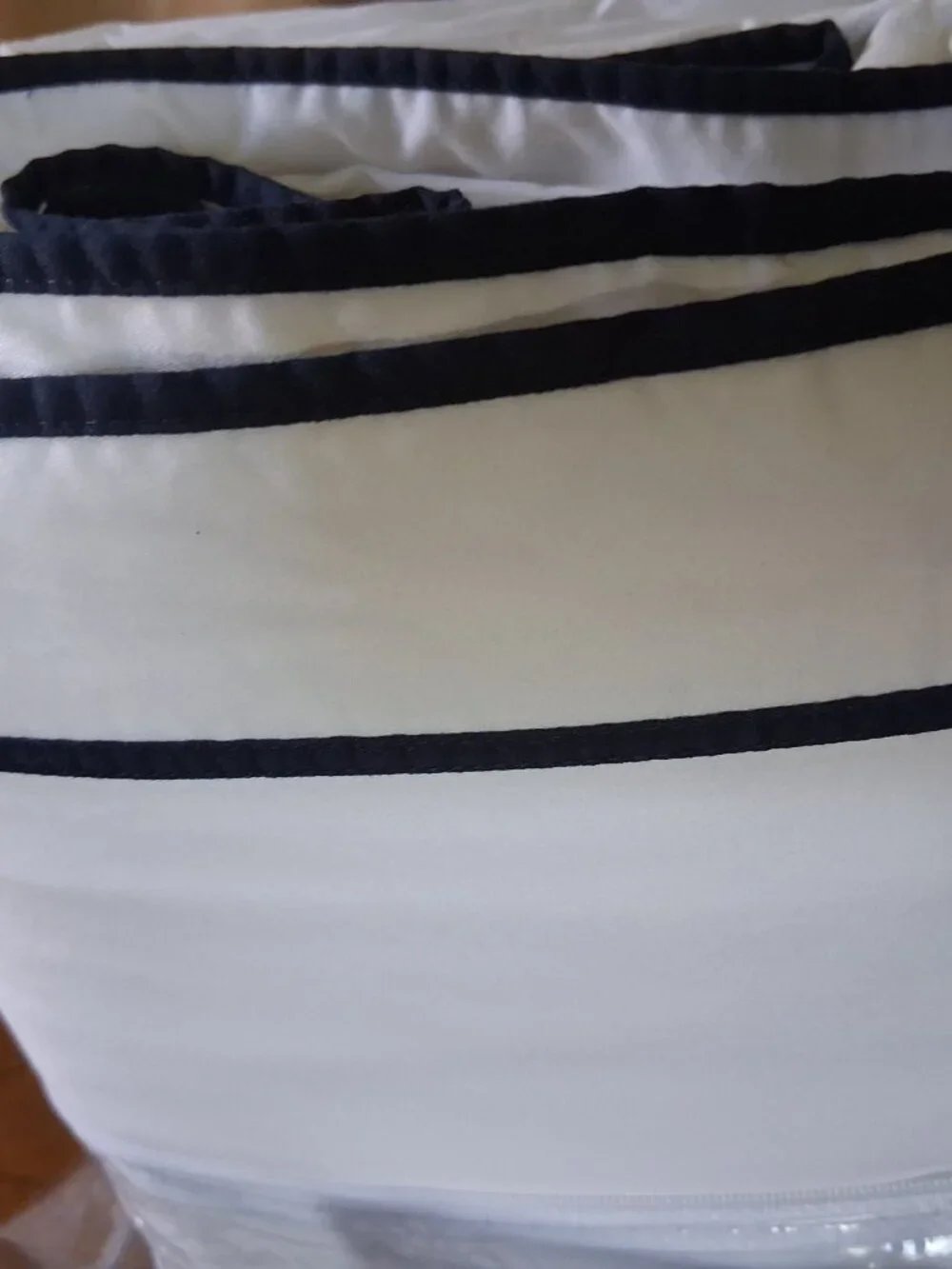 Ralph Lauren H1120 Spencer Sateen Border Sheet Set KING White, Navy